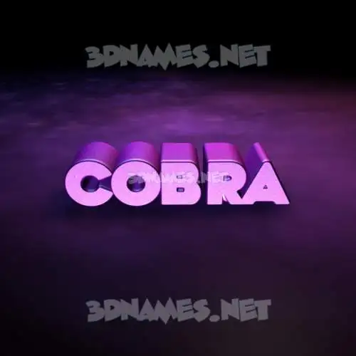 cobra in Big Purple style - 3D name wallpaper cobra in Big Purple style - 3D name wallpaper