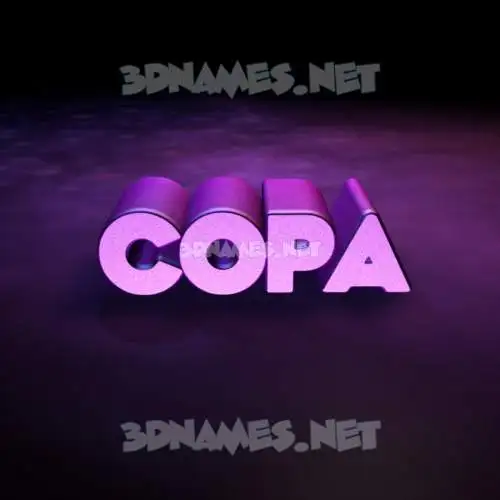copa in Big Purple style - 3D name wallpaper copa in Big Purple style - 3D name wallpaper