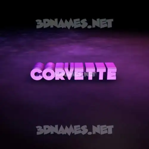corvette in Big Purple style - 3D name wallpaper corvette in Big Purple style - 3D name wallpaper