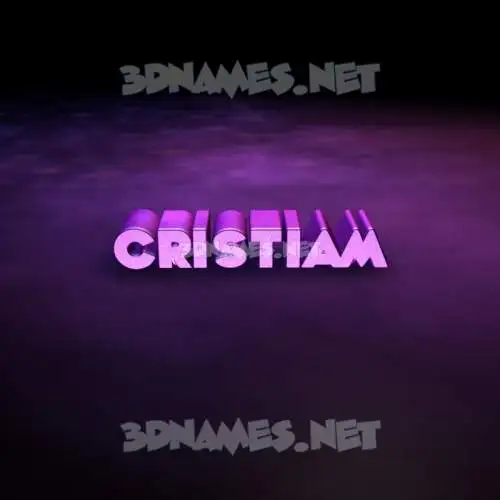 cristiam in Big Purple style - 3D name wallpaper