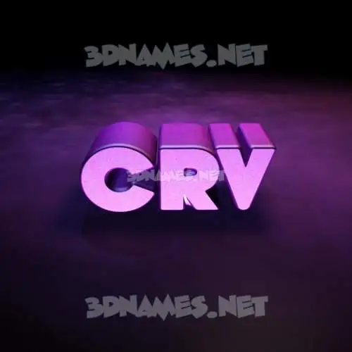 crv in Big Purple style - 3D name wallpaper
