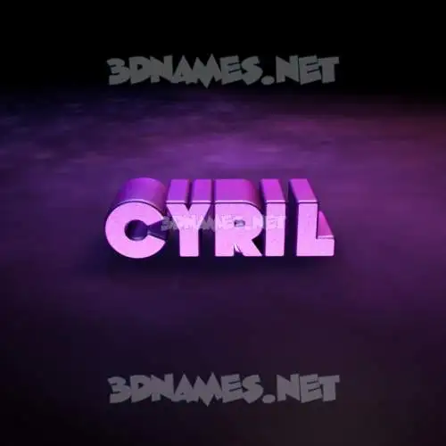 cyril in Big Purple style - 3D name wallpaper