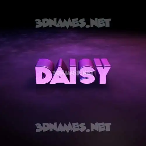 daisy in Big Purple style - 3D name wallpaper