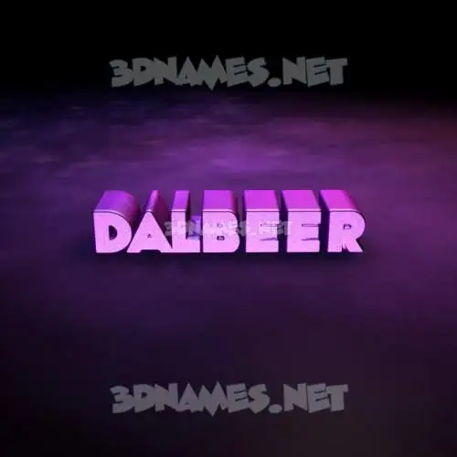 dalbeer in Big Purple style - 3D name wallpaper dalbeer in Big Purple style - 3D name wallpaper