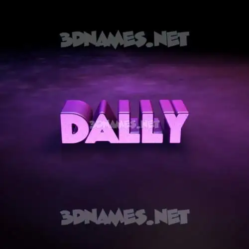 dally in Big Purple style - 3D name wallpaper dally in Big Purple style - 3D name wallpaper