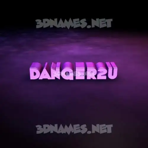 danger2u in Big Purple style - 3D name wallpaper danger2u in Big Purple style - 3D name wallpaper