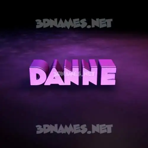 danne in Big Purple style - 3D name wallpaper