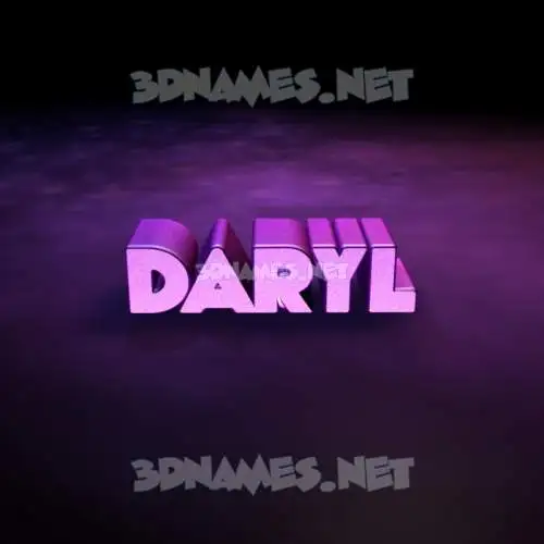 daryl in Big Purple style - 3D name wallpaper