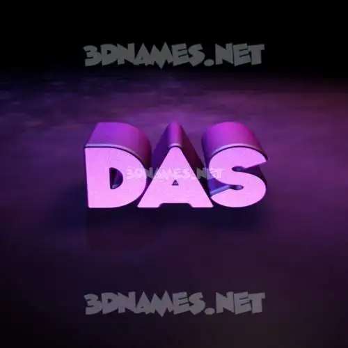 das in Big Purple style - 3D name wallpaper das in Big Purple style - 3D name wallpaper