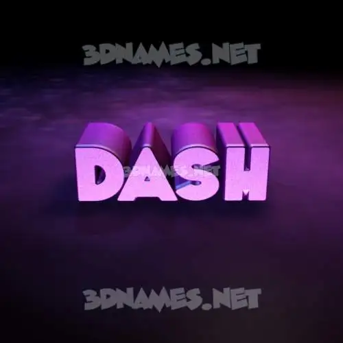 dash in Big Purple style - 3D name wallpaper dash in Big Purple style - 3D name wallpaper