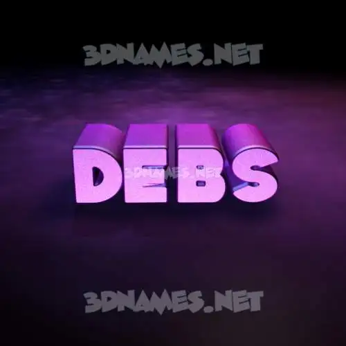 debs in Big Purple style - 3D name wallpaper debs in Big Purple style - 3D name wallpaper