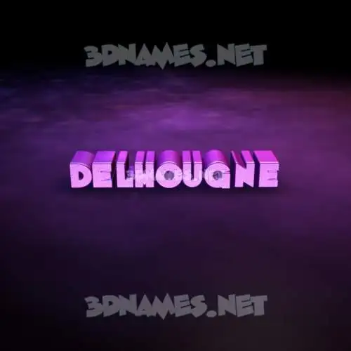 delhougne in Big Purple style - 3D name wallpaper