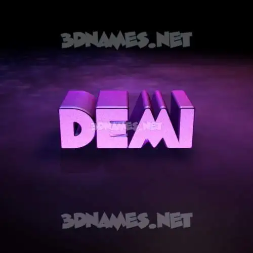demi in Big Purple style - 3D name wallpaper