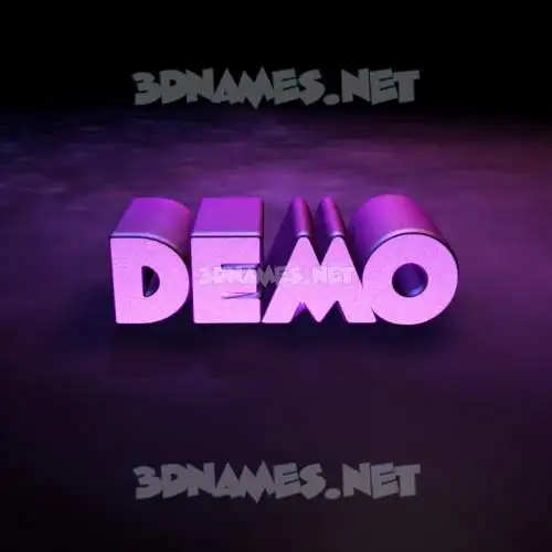 demo in Big Purple style - 3D name wallpaper demo in Big Purple style - 3D name wallpaper