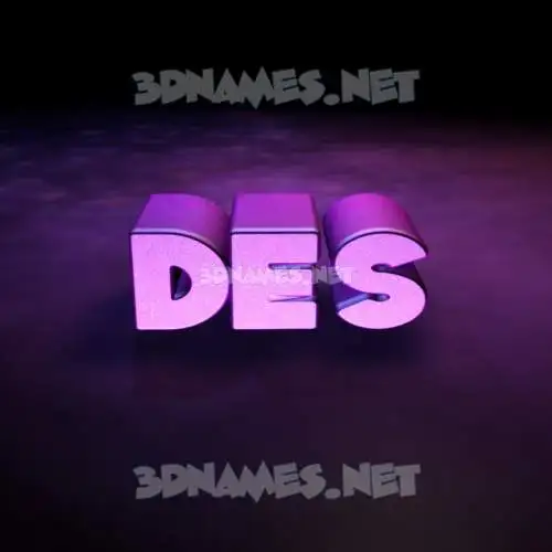 des in Big Purple style - 3D name wallpaper des in Big Purple style - 3D name wallpaper