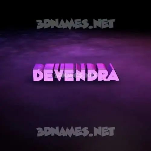 devendra in Big Purple style - 3D name wallpaper