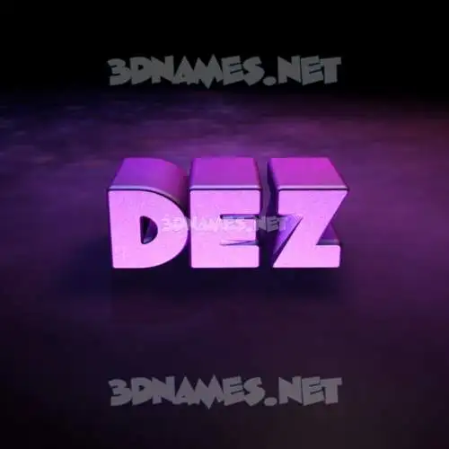 dez in Big Purple style - 3D name wallpaper dez in Big Purple style - 3D name wallpaper