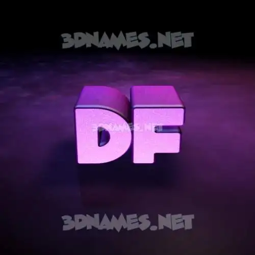 df in Big Purple style - 3D name wallpaper df in Big Purple style - 3D name wallpaper