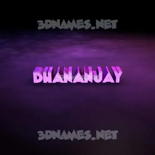 dhananjay in Big Purple style - 3D name wallpaper