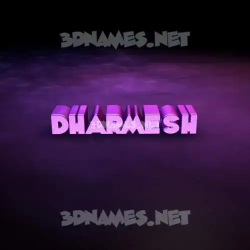 dharmesh in Big Purple style - 3D name wallpaper
