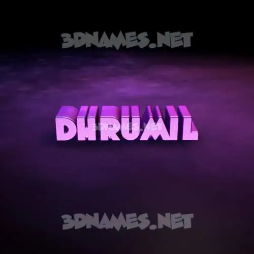 dhrumil in Big Purple style - 3D name wallpaper