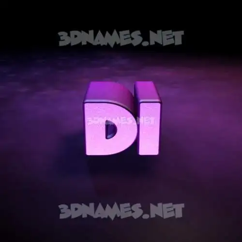 di in Big Purple style - 3D name wallpaper di in Big Purple style - 3D name wallpaper