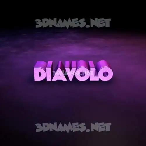 diavolo in Big Purple style - 3D name wallpaper