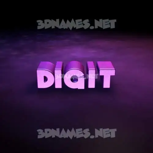 digit in Big Purple style - 3D name wallpaper digit in Big Purple style - 3D name wallpaper