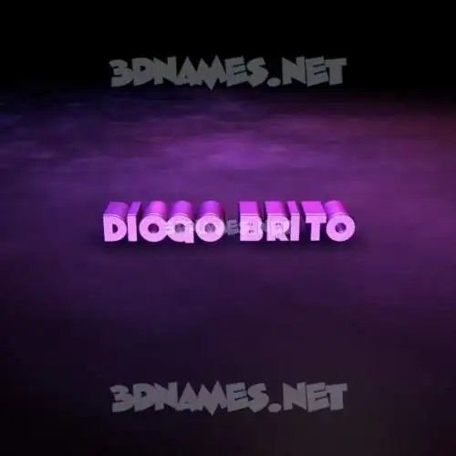 diogo brito in Big Purple style - 3D name wallpaper diogo brito in Big Purple style - 3D name wallpaper