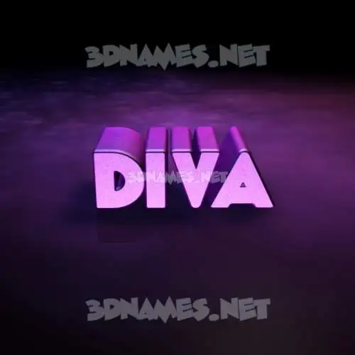 diva in Big Purple style - 3D name wallpaper diva in Big Purple style - 3D name wallpaper