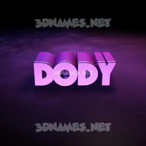 dody in Big Purple style - 3D name wallpaper dody in Big Purple style - 3D name wallpaper