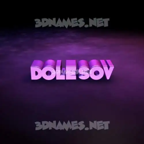 dolesov in Big Purple style - 3D name wallpaper dolesov in Big Purple style - 3D name wallpaper