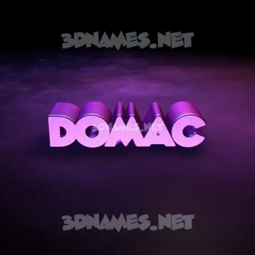 domac in Big Purple style - 3D name wallpaper