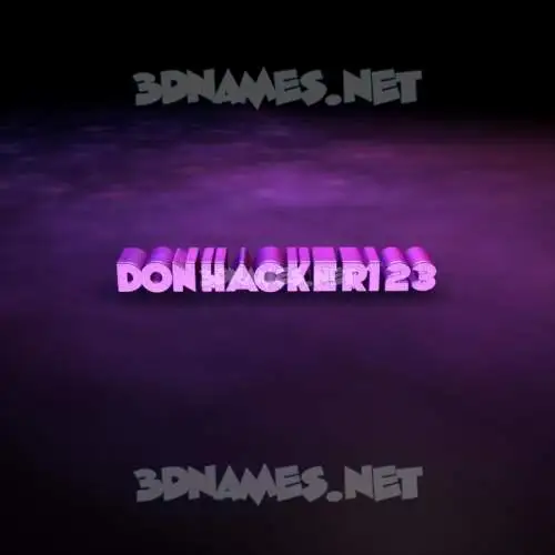 donhacker123 in Big Purple style - 3D name wallpaper