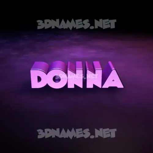 donna in Big Purple style - 3D name wallpaper