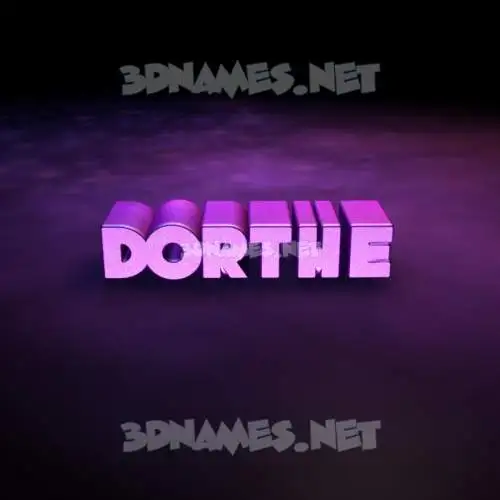 dorthe in Big Purple style - 3D name wallpaper