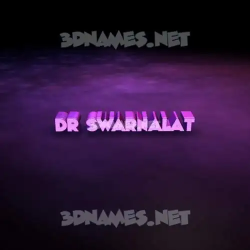 dr swarnalat in Big Purple style - 3D name wallpaper