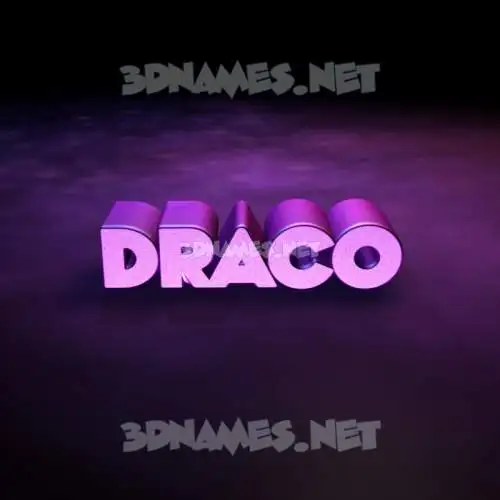 draco in Big Purple style - 3D name wallpaper draco in Big Purple style - 3D name wallpaper