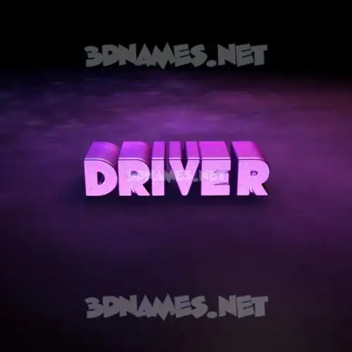 driver in Big Purple style - 3D name wallpaper driver in Big Purple style - 3D name wallpaper