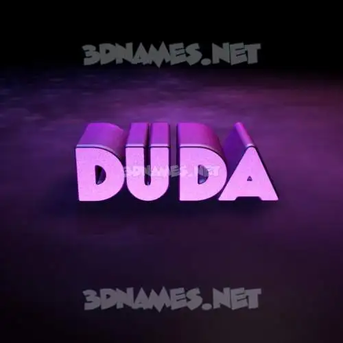 duda in Big Purple style - 3D name wallpaper duda in Big Purple style - 3D name wallpaper