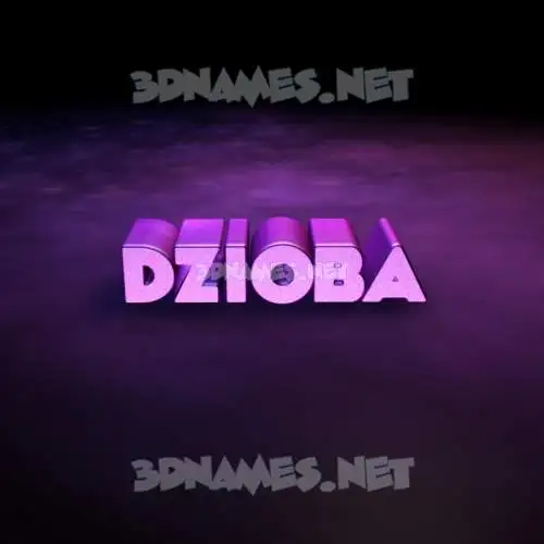 dzioba in Big Purple style - 3D name wallpaper dzioba in Big Purple style - 3D name wallpaper