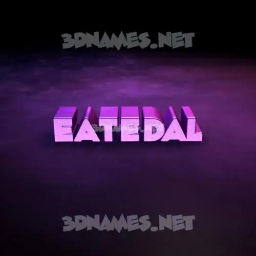 eatedal in Big Purple style - 3D name wallpaper