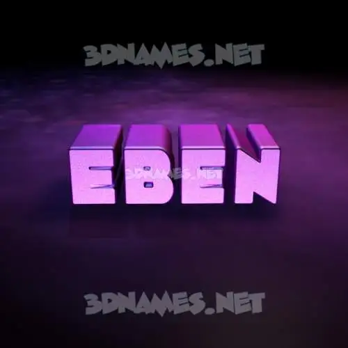 eben in Big Purple style - 3D name wallpaper eben in Big Purple style - 3D name wallpaper