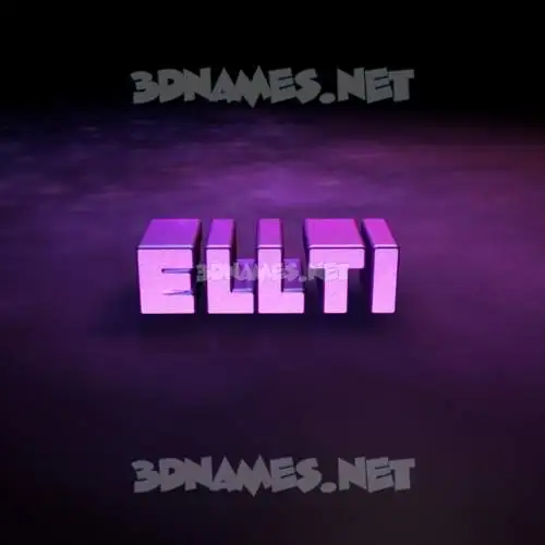ellti in Big Purple style - 3D name wallpaper