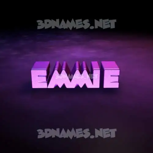 emmie in Big Purple style - 3D name wallpaper
