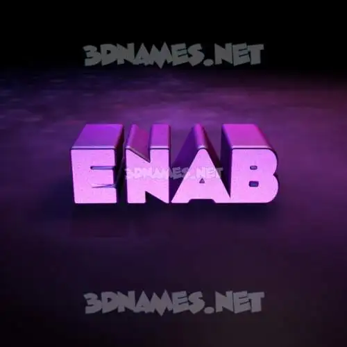 enab in Big Purple style - 3D name wallpaper