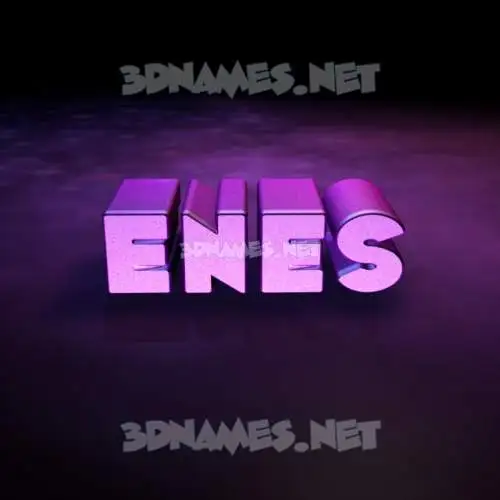 enes in Big Purple style - 3D name wallpaper
