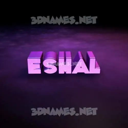 eshal in Big Purple style - 3D name wallpaper eshal in Big Purple style - 3D name wallpaper