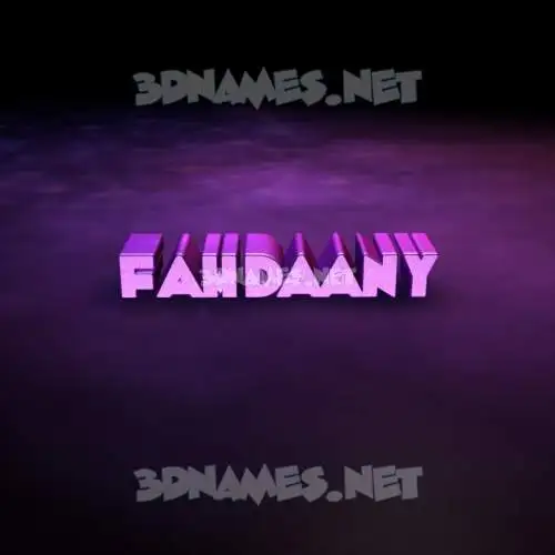 fahdaany in Big Purple style - 3D name wallpaper