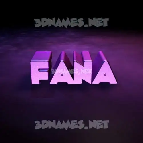 fana in Big Purple style - 3D name wallpaper fana in Big Purple style - 3D name wallpaper